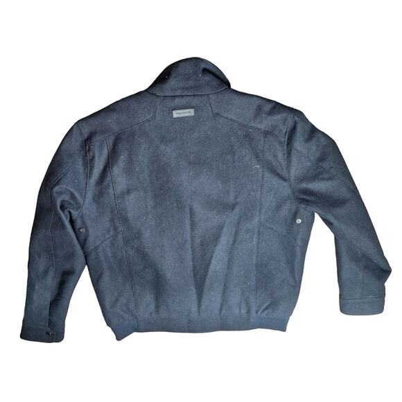 Tahari Men's XL Navy Blue Wool Blend Winter Ski Lined Bomber All Occasion Coat - Picture 3 of 6